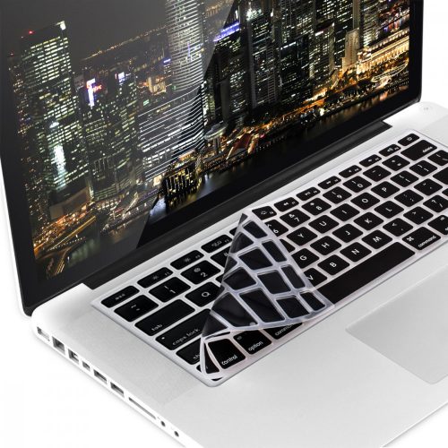 Капак за клавиатура за Apple MacBook Air 13''/MacBook Pro Retina 13''-15'' (до средата на 2016 г.), Kwmobile, черен, силиций, 36293.01