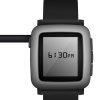 USB кабел за зареждане за Pebble 2SE/2+/Time, Kwmobile, черен, пластмаса, 38723.01