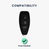 Капак за автомобилен ключ за Ford - 3 бутона - Keyless Go, силикон, черен, 41621.01