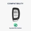 Капак за автомобилен ключ за Hyundai / Kia - 3 бутона - Keyless Go, силикон, черен, 41620.01