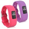 Комплект от 2 каишки за Garmin Vivofit jr. 2 / Vivofit jr., kwmobile, силиций, розово / лилаво, 41919.08