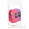 Комплект от 2 каишки за Garmin Vivofit jr. 2 / Vivofit jr., kwmobile, силиций, розово / лилаво, 41919.08