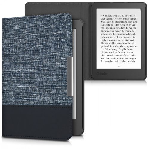 Калъф за Kobo Aura Edition 2, текстилен, син, 41182.03