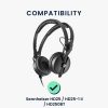 Комплект от 2 възглавнички за слушалки Sennheiser HD25/HD25-1 II/HD250BT, Kwmobile, Черни, Екологична кожа, 44521.01