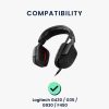 Комплект от 2 възглавнички за слушалки Logitech G430/G930/F450, Kwmobile, Син, Екологична кожа, 44523.04