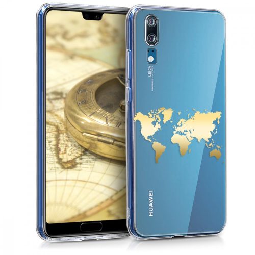 Кейс за Huawei P20, Силиконов, Златен, 44215.02