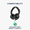 Комплект от 2 възглавнички за слушалки Sennheiser PX360/MM550-X/MM450-X, Kwmobile, Черни, Еко кожа, 45048.01