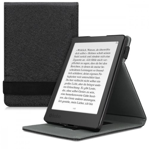 Капак за Kobo Aura Edition 2, Еко кожа, Черен, 45098.01