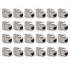 Комплект 24 10 Gbit CAT6A конектора за RJ45 Ethernet кабели, Kwmobile, сребрист, метален, 45358.24