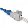 Комплект 24 10 Gbit CAT6A конектора за RJ45 Ethernet кабели, Kwmobile, сребрист, метален, 45358.24