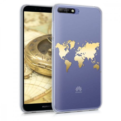 Кейс за Huawei Y6 (2018), силиконов, златен, 45413.01