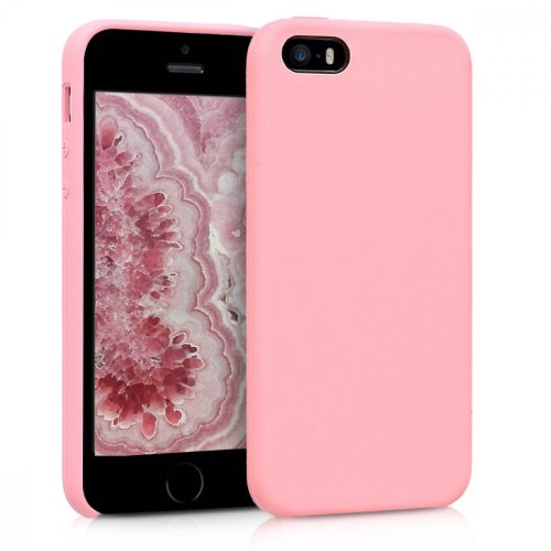 Калъф за Apple iPhone 5 / iPhone 5s / iPhone SE, Силиконов, Розов, 42766.110