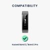 Комплект от 2 каишки за Huawei Band 2 / Band 2 Pro, kwmobile, силикон, черен / червен, 43318.20