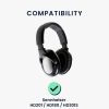 Комплект от 2 възглавнички за слушалки Sennheiser HD201/HD206/HD200 Pro, Kwmobile, Черни, Екологична кожа, 45943.01