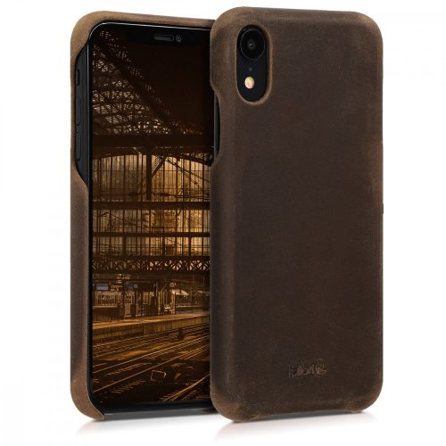 Калъф за Apple iPhone XR, Естествена кожа, Кафяв, 45955.05