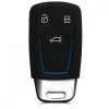 Капак за автомобилен ключ за Audi - 3 бутона - Keyless Go, силикон, черен, 43623.17