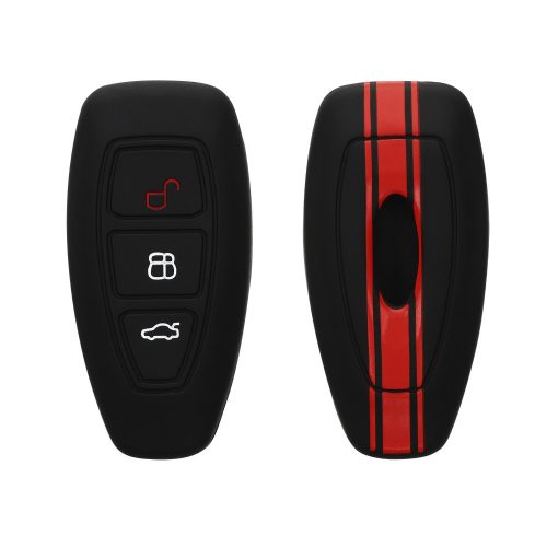 Капак за автомобилен ключ за Ford - 3 бутона - Keyless Go, силикон, черен, 44708.03