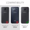 Калъф за Samsung Galaxy J3 (2017), еко кожа, черен, 42482.08