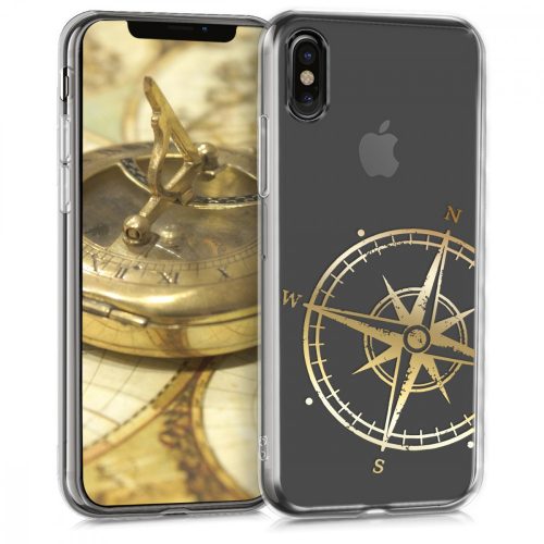 Калъф за Apple iPhone X / iPhone XS, силиконов, златен, 42505.14