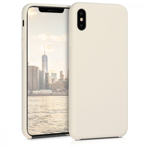 Калъф за Apple iPhone XS Max, Силиконов, Бежов, 45909.16