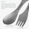 Navaris 3-в-1 Titanium Camping Spork, вилица, лъжица, нож, 46937.01