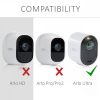 Комплект от 2 капака за камерата за наблюдение Arlo Ultra/Arlo Pro 3/Pro 4, Kwmobile, черен, силикон, 47321.01