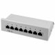 Patch Panel Cat6 с 12 RJ45 порта и стенен монтаж, Kwmobile, сив, метал, 47695.03