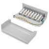 Patch Panel Cat6 с 12 RJ45 порта и стенен монтаж, Kwmobile, сив, метал, 47695.03