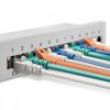 Patch Panel Cat6 с 12 RJ45 порта и стенен монтаж, Kwmobile, сив, метал, 47695.02