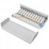 Patch Panel Cat6 с 12 RJ45 порта и стенен монтаж, Kwmobile, сив, метал, 47695.02