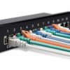 Patch Panel Cat6 с 12 RJ45 порта и стенен монтаж, Kwmobile, черен, метал, 44493.02