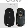 Капак за автомобилен ключ за Ford - 2 бутона - Keyless Go, силикон, червен, 48502.01