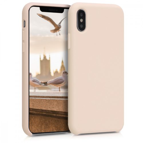 Калъф за Apple iPhone X / iPhone XS, Силиконов, Бежов, 46313.154