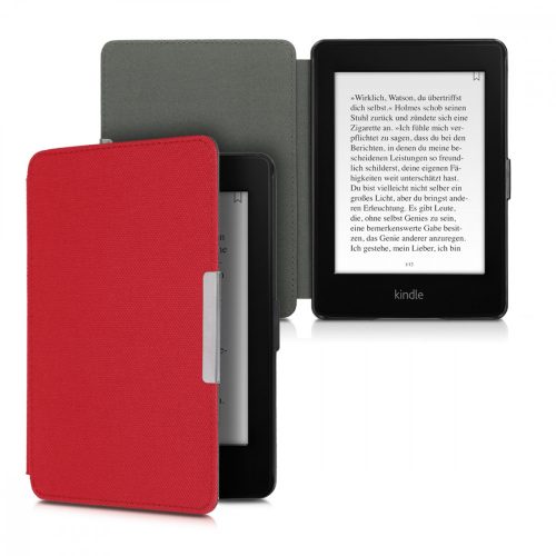 Капак за Kindle Paperwhite 7, текстилен, червен, 49487.09