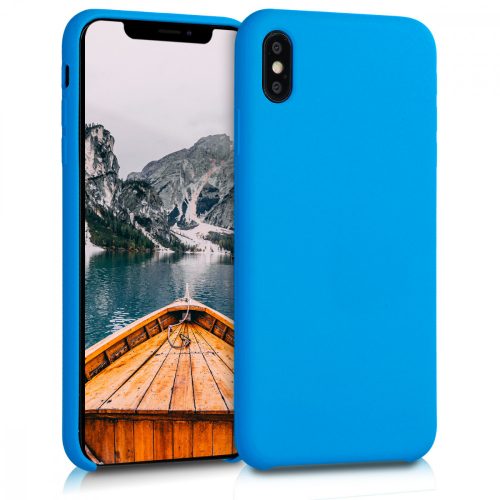 Калъф за iPhone XS Max, Силиконов, Син, 45909.157