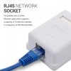 Комплект от 5 мрежови гнезда RJ45 за Ethernet кабел CAT6A, Kwmobile, бял, метал, 50059.01.01