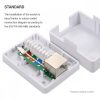 Комплект от 5 мрежови гнезда RJ45 за Ethernet кабел CAT6A, Kwmobile, бял, метал, 50059.01.01