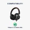 Комплект от 2 възглавнички за слушалки Philips L1/L2 Fidelio/L2BO, Kwmobile, Черни, Екологична кожа, 50267.01