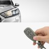 Калъф за автомобилен ключ за Ford - 3 бутона - Keyless Go, kwmobile, набук кожа, сив, 49597.03