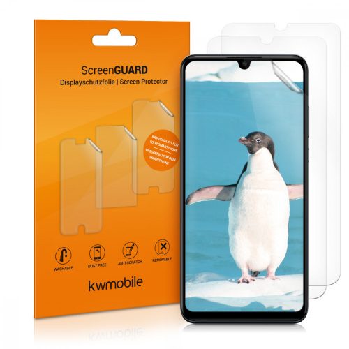 Комплект от 3 защитни фолиа за Google P30 Lite, kwmobile, Front, Transparent, 50863.1