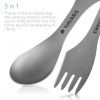 2 x Navaris 3-в-1 Titanium Camping Spork Set, вилица, лъжица, нож, 51390.02