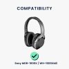 Комплект 2 възглавнички за слушалки Sony MDR-1000X/WH-1000XM2, Kwmobile, Сиви, Екологична кожа, 46415.22