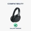 Комплект 2 възглавнички за слушалки Sony WH-1000XM3, Kwmobile, черни, еко кожа, 51584.01