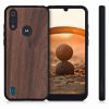 Калъф за Motorola Moto E6s (2020), дърво, кафяв, 52179.18