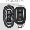 Капак за автомобилен ключ за Hyundai - 3 бутона - Keyless Go, пластмаса, черен, 52228.01