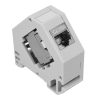 Комплект от 4 жака CAT6A 10 Gbit с 4 корпуса за RJ45 Ethernet кабели, Kwmobile, сиво, метал, 47696.04