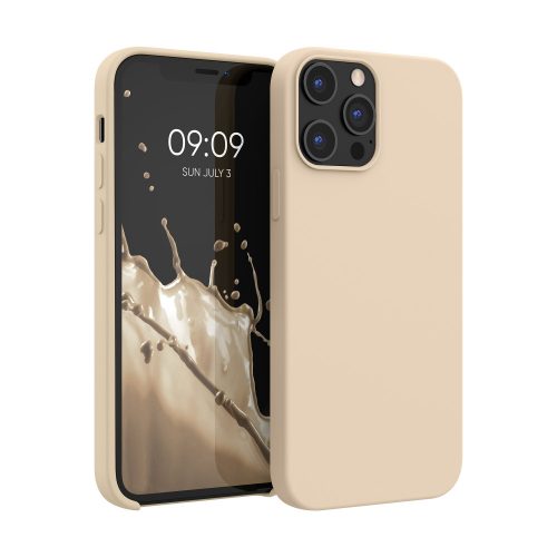 Калъф за Apple iPhone 12 Pro Max, Силиконов, Крем, 52644.154