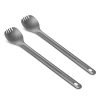 Комплект 2 х Titanium Spork с дълга дръжка за къмпинг Navaris, 21.5 см, 52986.02