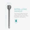 Комплект 2 х Titanium Spork с дълга дръжка за къмпинг Navaris, 21.5 см, 52986.02