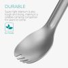 Комплект 2 х Titanium Spork с дълга дръжка за къмпинг Navaris, 21.5 см, 52986.02